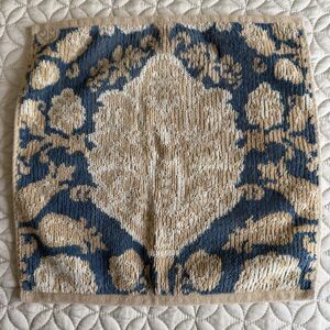 Single Lauren Ralph Lauren Persian Scroll Blue & Tan Cotton Washcloth/Face Cloth